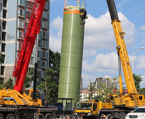 Integrated prefabricated rainwater and sewage lifting pump station